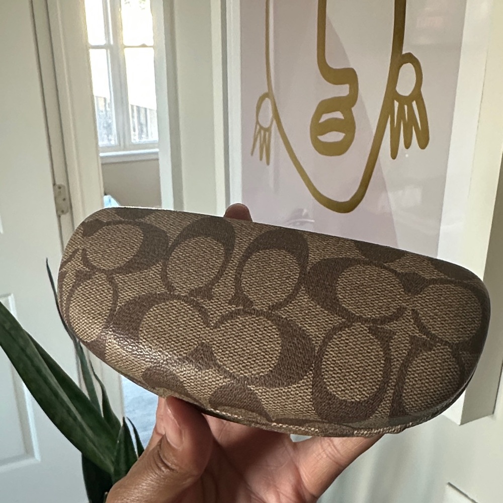 Coach Brown Signature Sunglasses Case